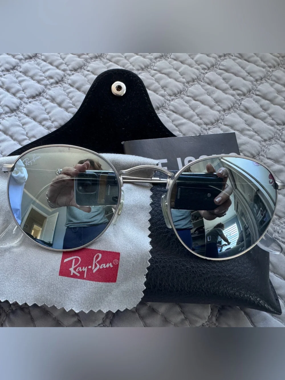 Ray-Ban RB3347 Silver Round Flash Lens Sunglasses - Picture 3 of 9